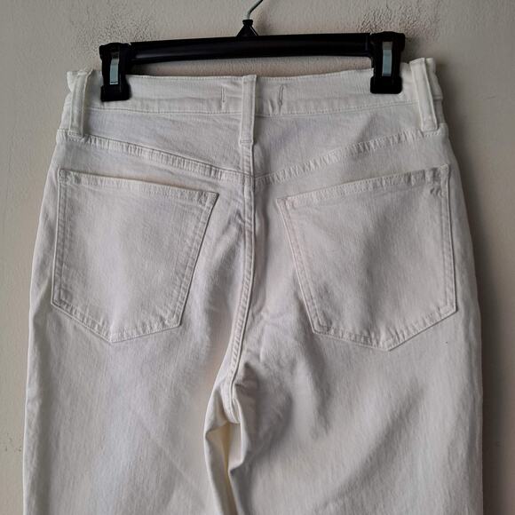 NWT Madewell The Perfect Vintage Jeans Tapered Leg Tile White Women's Size 23 - Picture 8 of 14